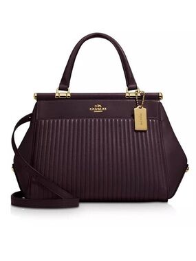 Coach Grace Quilted Leather Satchel in Oxblood